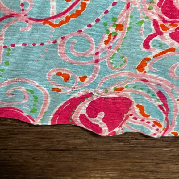 Lilly Pulitzer Pink and Aqua Jellyfish Tropical Dress Sundress Small - Picture 6 of 10